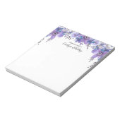 Bloc-note Floral violet du bureau de, Personnalisé (Tourné)