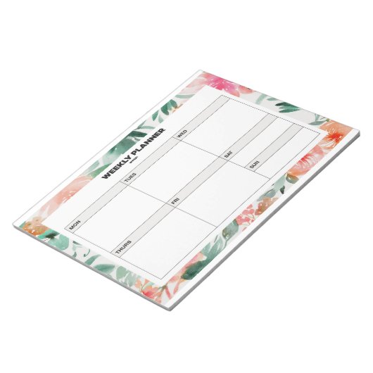 Bloc-note Floral Weekly Planner (Incliné)