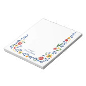 Bloc-note Flore brodée (Tourné)