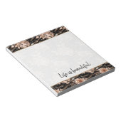 Bloc-note Flore de tigre d'or Rose noir (Incliné)