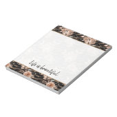 Bloc-note Flore de tigre d'or Rose noir (Tourné)