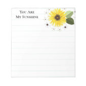 Bloc-note Flore de tournesol (Devant)