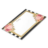 Bloc-note Flore d'or rose blanc sur mesure (Incliné)