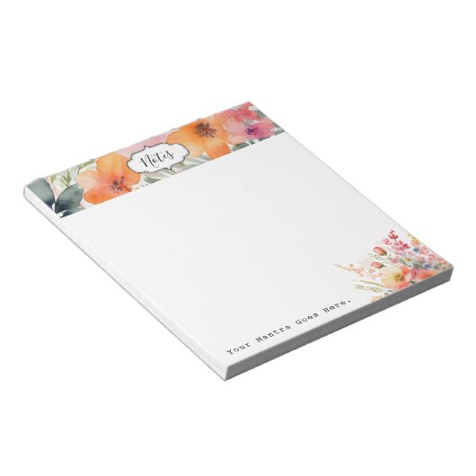 Bloc-note Flore minimale simple tous les jours (Incliné)