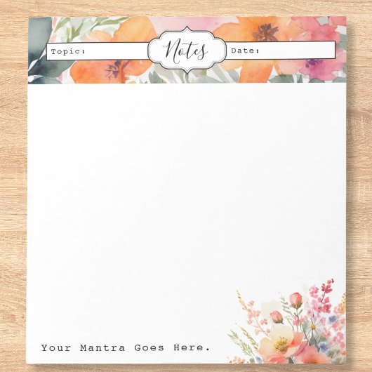 Bloc-note Flore minimale simple tous les jours