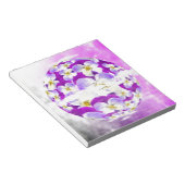 Bloc-note Flore motif violet simple et subtile (Incliné)