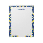 Bloc-note Flore rétro non doublée (Tourné)