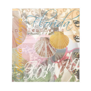 Bloc-note Floride Vintage Travel Beach Seashell Shell Art