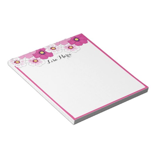 Bloc-note Flower blanc Pretty (Incliné)