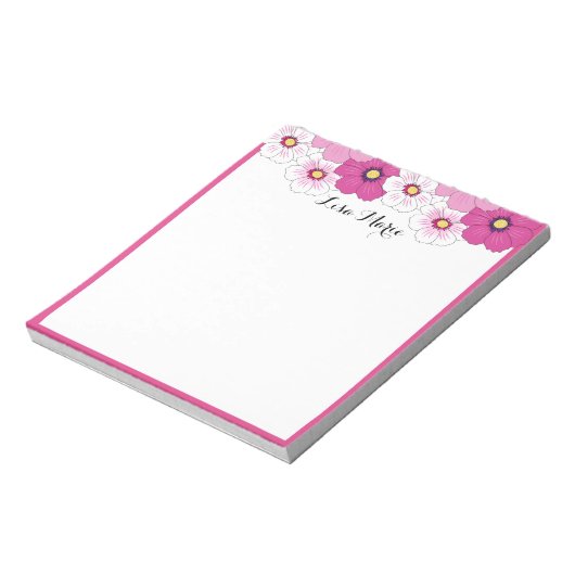 Bloc-note Flower blanc Pretty (Tourné)