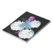 Bloc-note Flower Fairy Art by LeahG blue pink black white (Tourné)