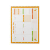 Bloc-note Flower Polka Dots Weekly Sunday Start Planner (Tourné)