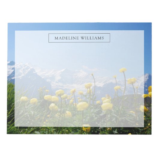 Bloc-note Flowers | Eiger Monch Swiss Alps (Devant)