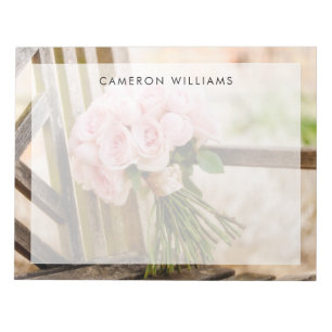 Bloc-note Flowers Pink Rose Bouquet