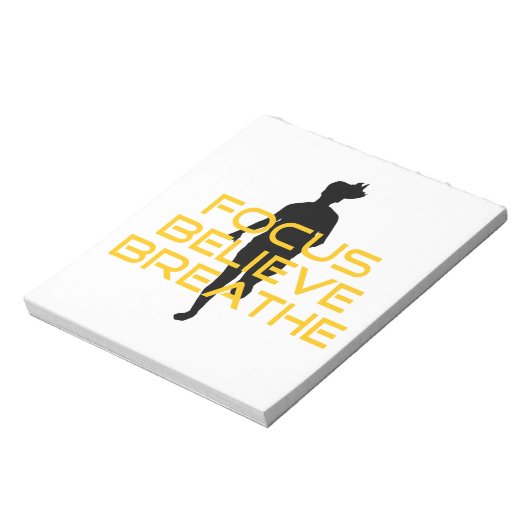 Bloc-note Focus Croire Respirer Jaune Courir Fitness (Tourné)