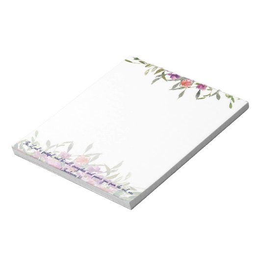 Bloc-note Foi aquarelle fleurie (Tourné)
