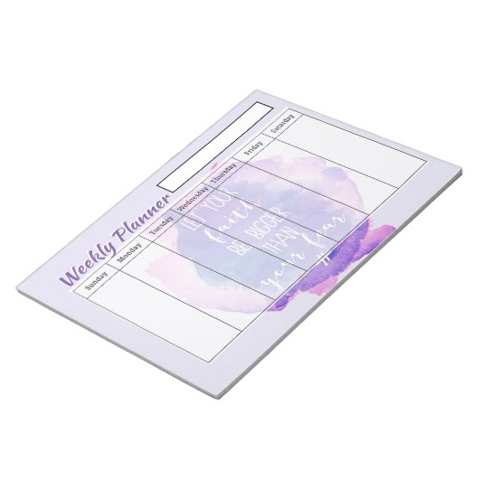 Bloc-note Foi feuilles hebdomadaires de planificateurs (Incliné)