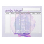 Bloc-note Foi feuilles hebdomadaires de planificateurs (Devant)