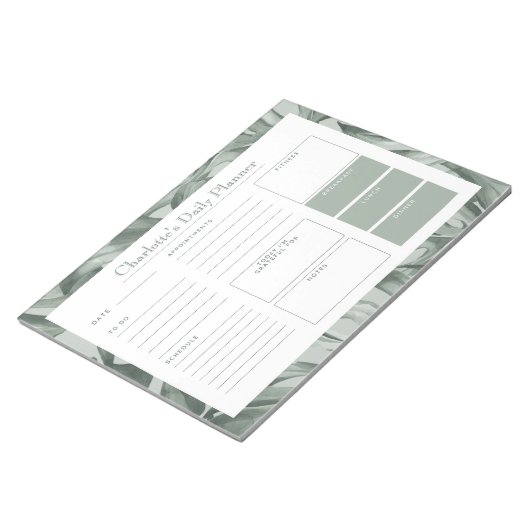 Bloc-note Foliage Tropical Custom Daily Desk Planner (Incliné)