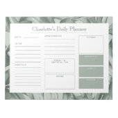 Bloc-note Foliage Tropical Custom Daily Desk Planner (Devant)
