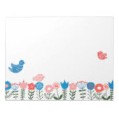 Bloc-note Folk Art Birds and Flowers Notepad (Devant)