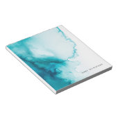 Bloc-note Fond aquarelle bleu aqua (Incliné)