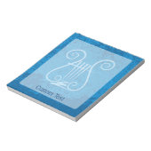 Bloc-note Fond de Lyre Bleue (Tourné)