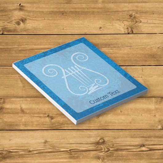 Bloc-note Fond de Lyre Bleue