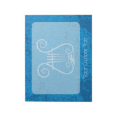Bloc-note Fond de Lyre Bleue (Tourné)