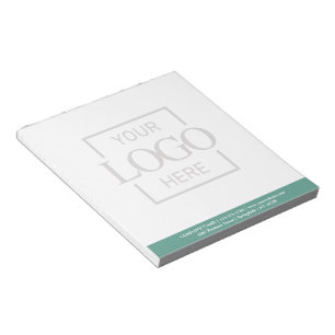 Bloc-note Fond décoloré moderne simple avec logo d'entrepris