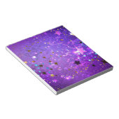 Bloc-note Fond en feuille de papier violet avec des étoiles (Incliné)