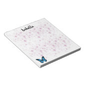 Bloc-note fond papillon bleu (Incliné)