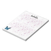 Bloc-note fond papillon bleu (Tourné)