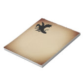 Bloc-note Fond rustique Dragon Noir (Tourné)