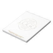 Bloc-note Fond uni délavé avec logo d'entreprise moderne sim (Tourné)