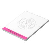 Bloc-note Fond uni moderne simple avec logo d'entreprise per (Tourné)
