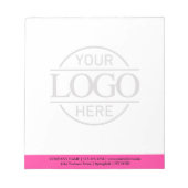 Bloc-note Fond uni moderne simple avec logo d'entreprise per (Devant)