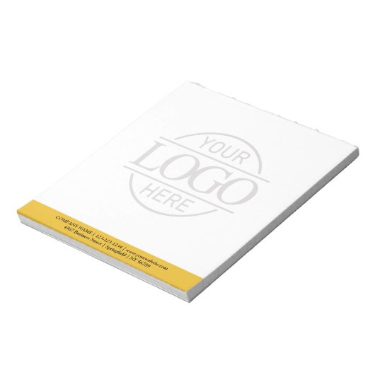 Bloc-note Fond uni moderne simple avec logo d'entreprise per (Tourné)