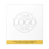 Bloc-note Fond uni moderne simple avec logo d'entreprise per (Devant)