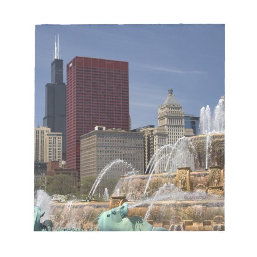 Bloc-note Fontaine de Buckingham située à Grant Park, (Devant)