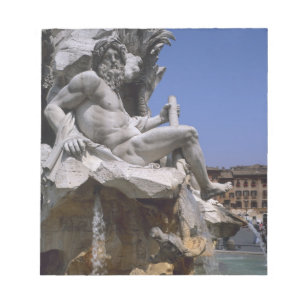 Bloc-note Fontana dei Quattro Fiumi, Piazza Navona, Rome,