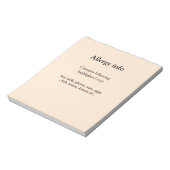 Bloc-note Food allergy alert add name text food items invita (Tourné)