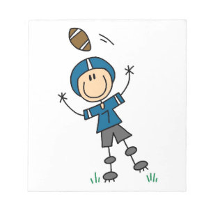 Bloc-note Football à bâtonnets bleu