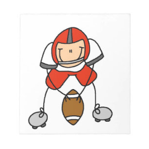 Bloc-note Football à bâtonnets rouge