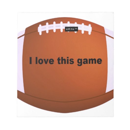 Bloc-note football américain (Devant)