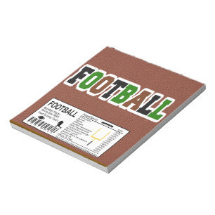 Bloc-note Football Sports Anniversaire Candy Bar Wrappers