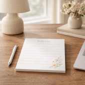 Bloc-note For Her Personalized Wildflower To-Do List