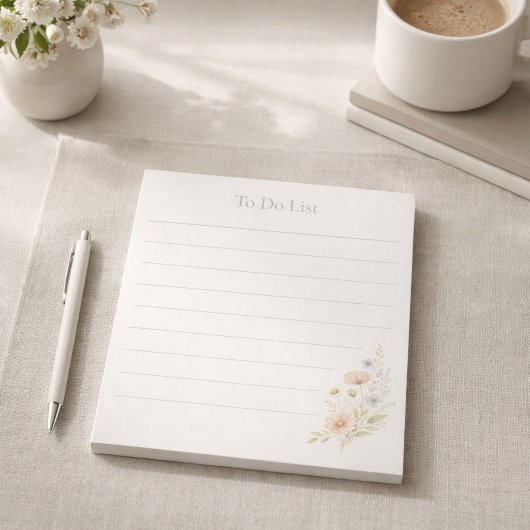 Bloc-note For Her Personalized Wildflower To-Do List