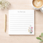 Bloc-note For Her Personalized Wildflower To-Do List