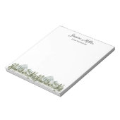 Bloc-note Forêt aquarelle personnalisée de la part de (Tourné)